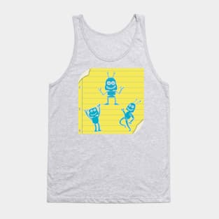 Notebook robot sketches Tank Top